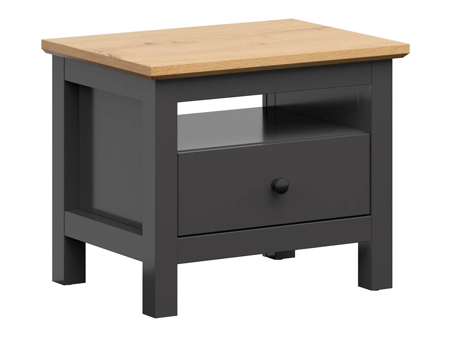 Mesilla de noche Sordoro 100 (Grafito + Roble Artisan)