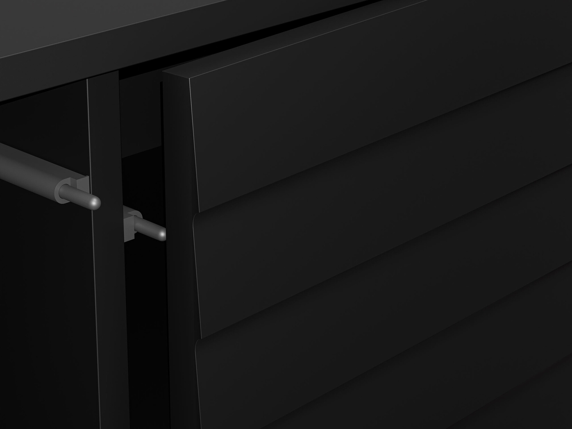 Mueble TV Flosoru 104 (Nogal + Negro)