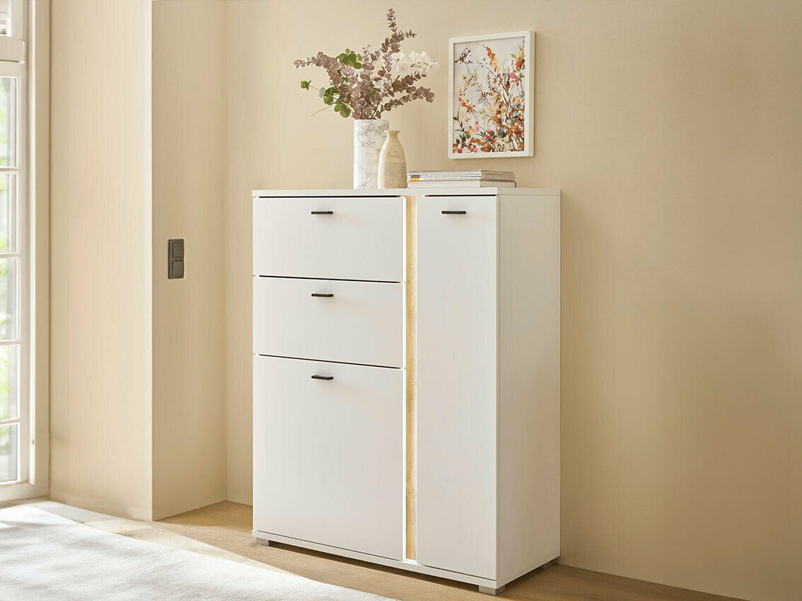 Cómoda Avimavi 108 (Blanco + Roble wotan)