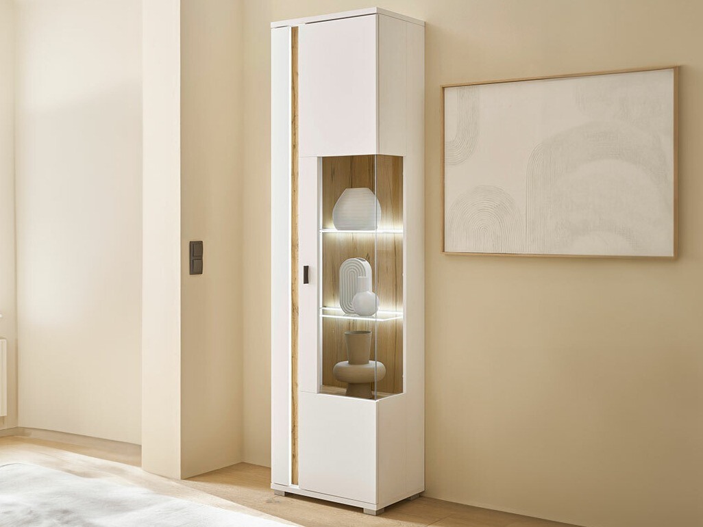 Estantería Avimavi 100 (Blanco + Roble wotan)