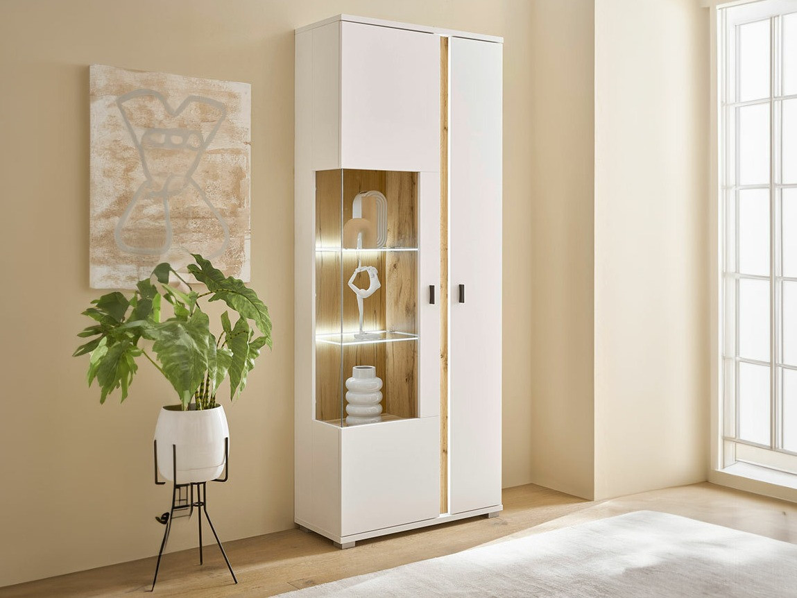 Estantería Avimavi 101 (Blanco + Roble wotan)