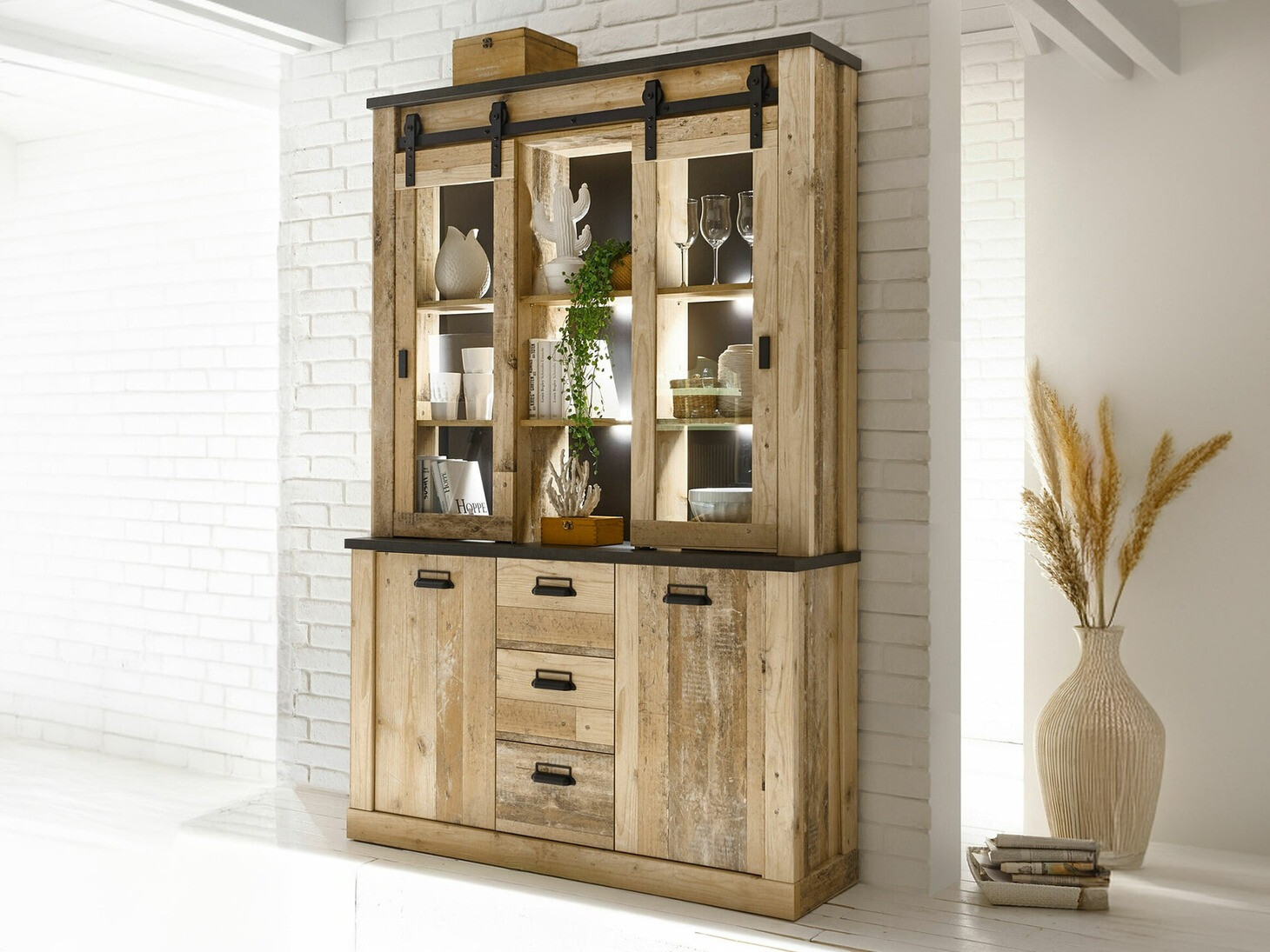 Estantería Cirtale 110 (Arbol envejecido + Antracita)