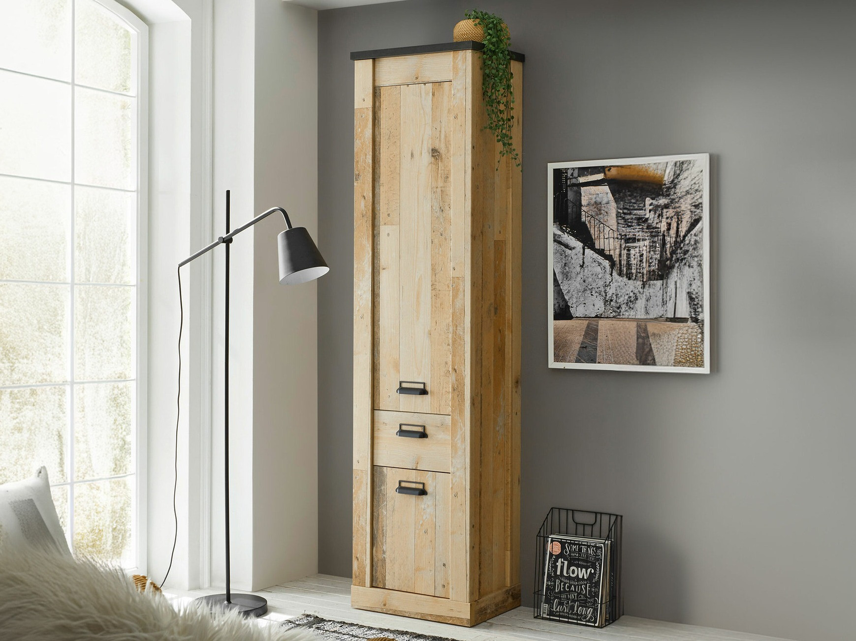 Estantería Cirtale 115 (Antracita + Arbol envejecido)