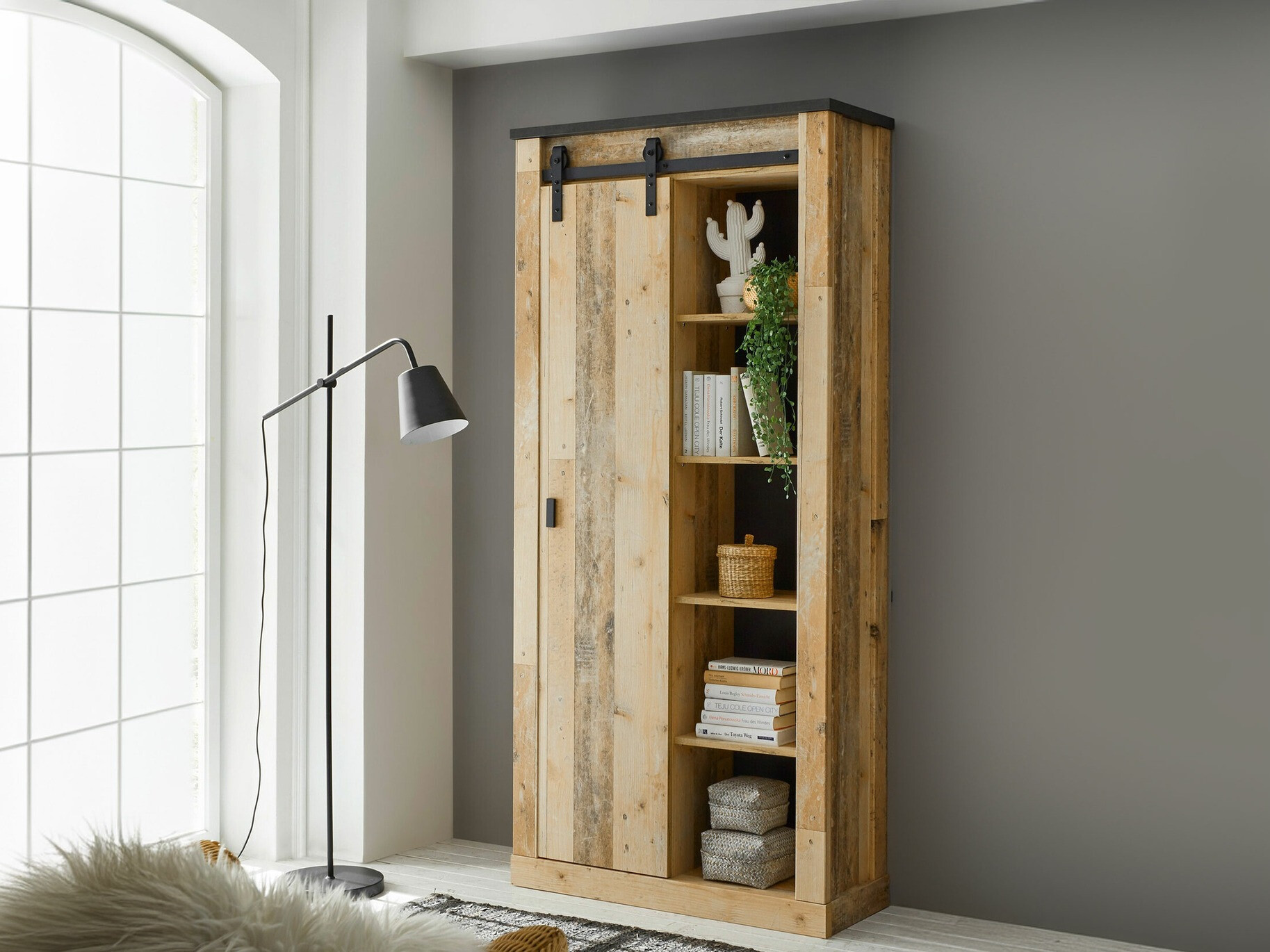 Estantería Cirtale 122 (Arbol envejecido + Antracita)