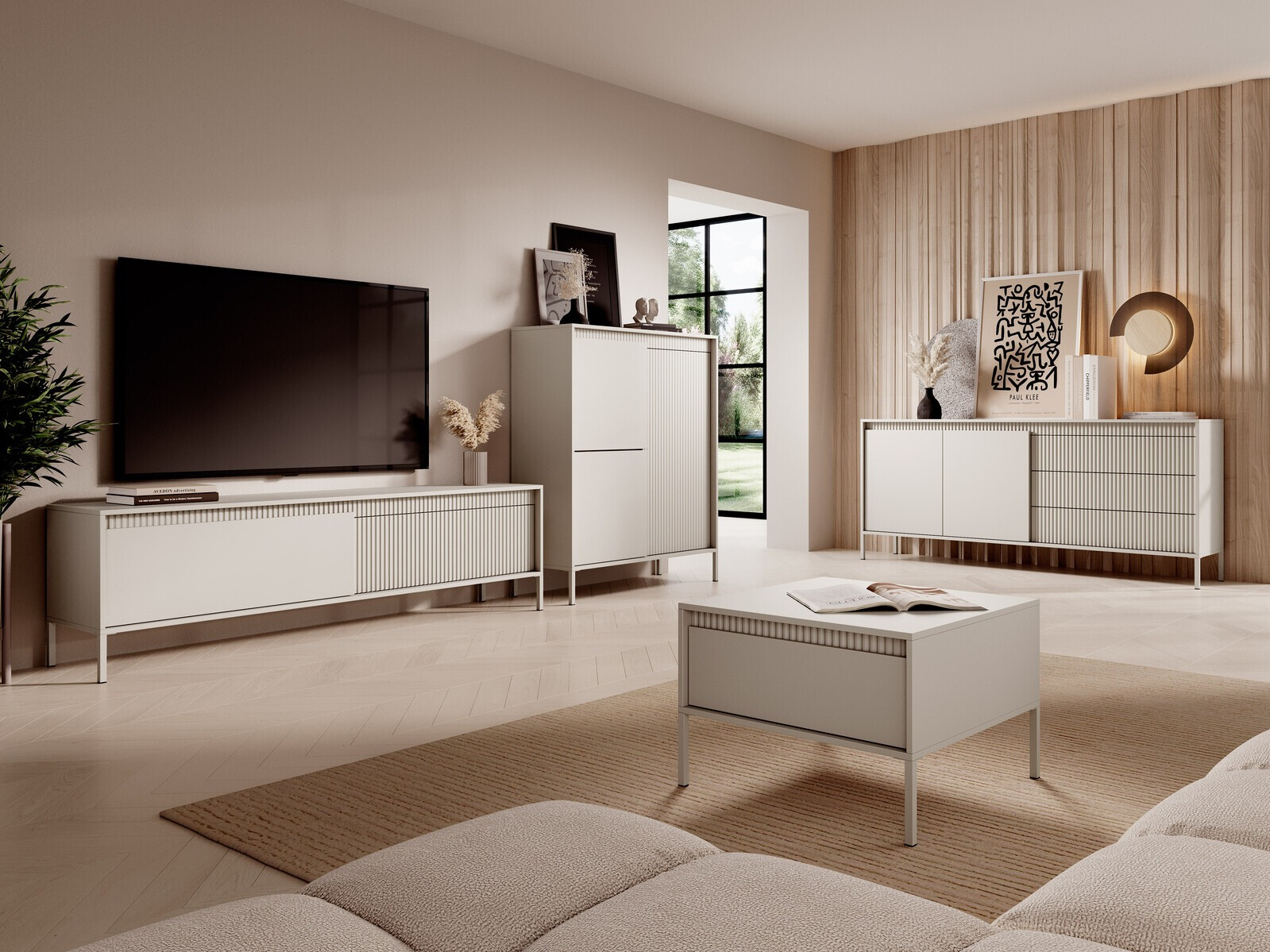Mesa de centro Romfele 105 (Beige)