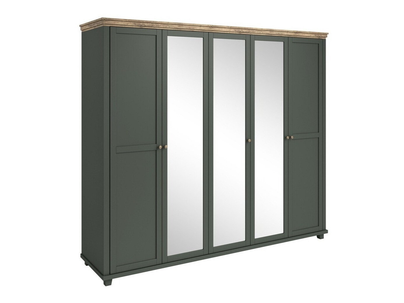 Armario Tolnue 116 (Verde oscuro + Roble de lefkada)