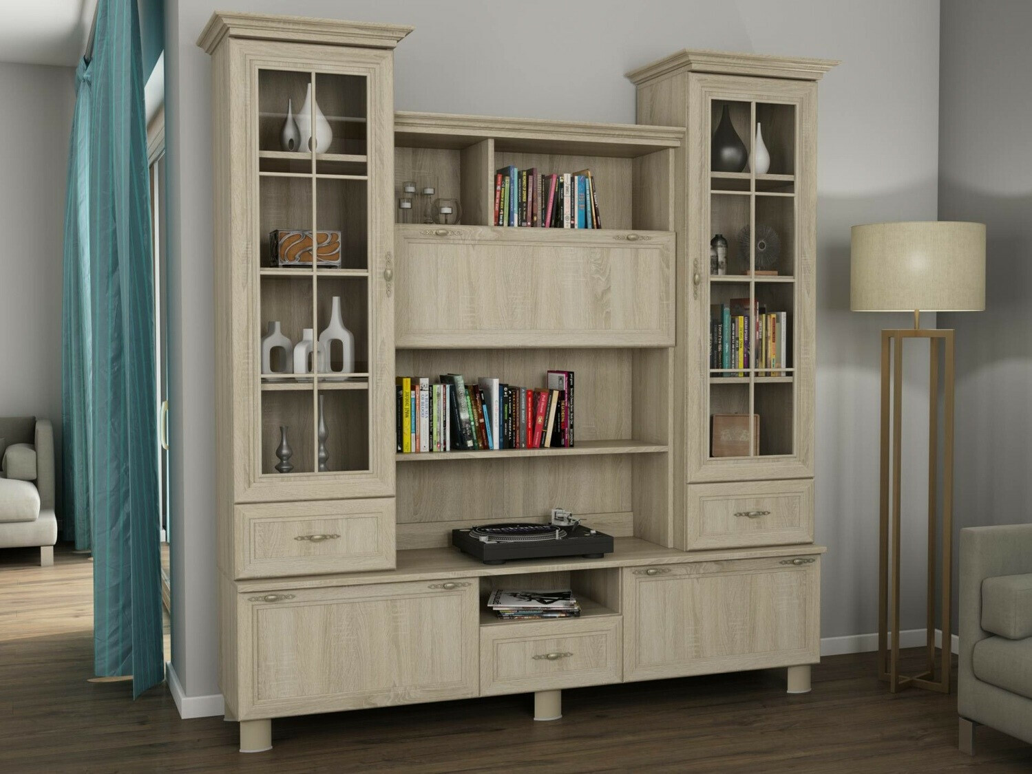 Conjunto de salón Lexington 111 (Roble Sonoma)