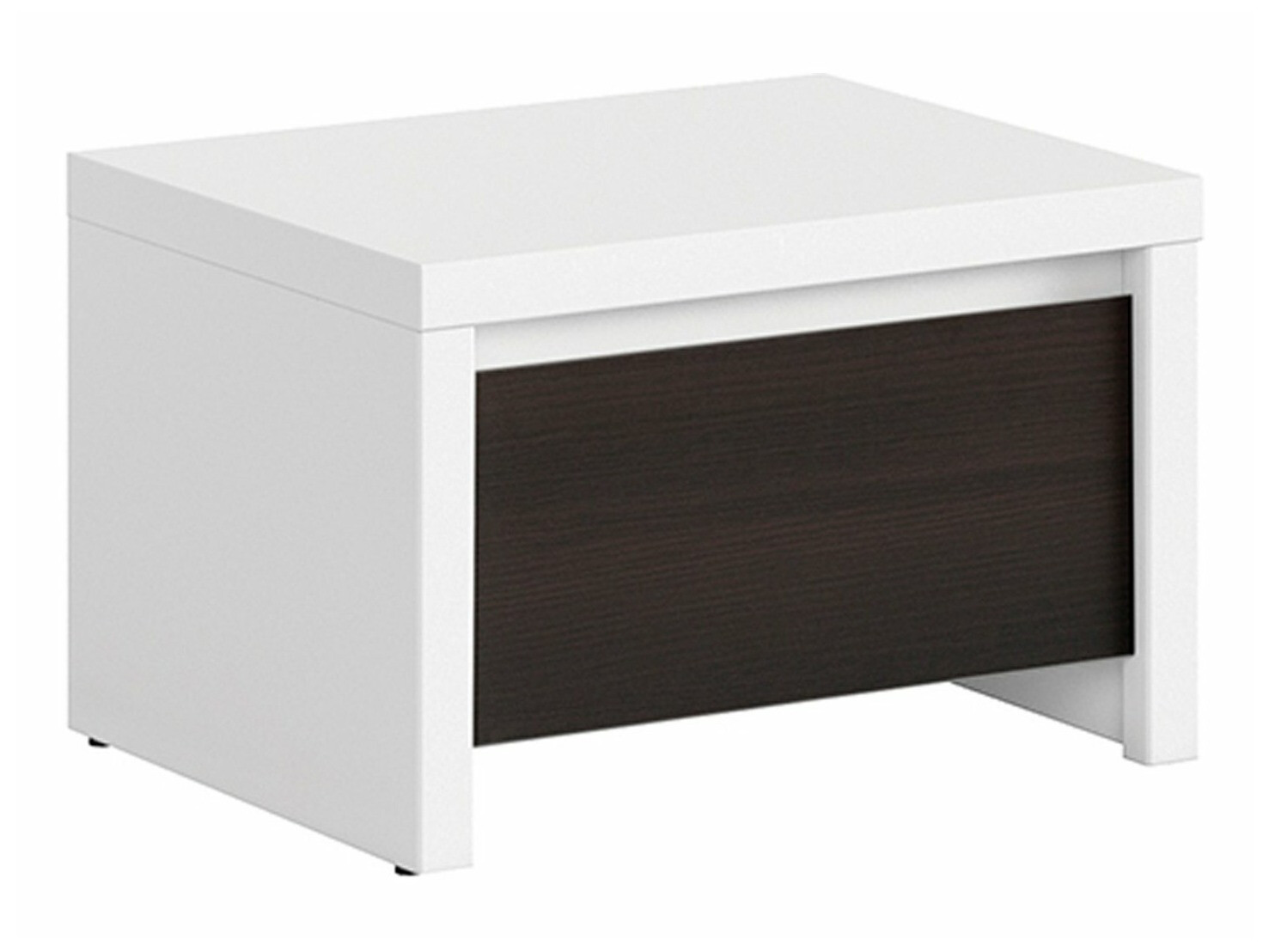 Mesilla de noche Nolroma 102 (Blanco + Wengué)