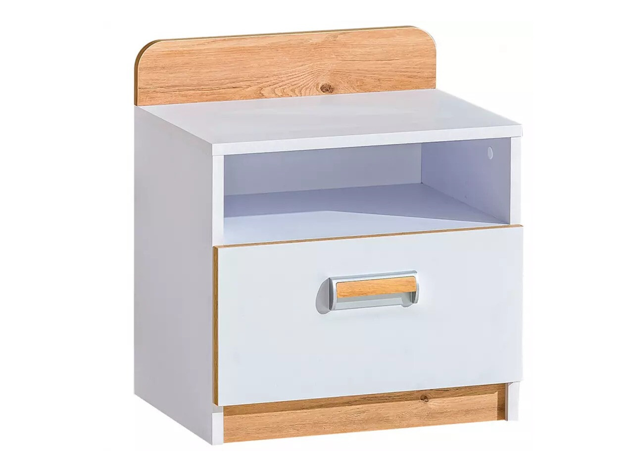 Mesilla de noche Ophmora 111 (Roble + Blanco)