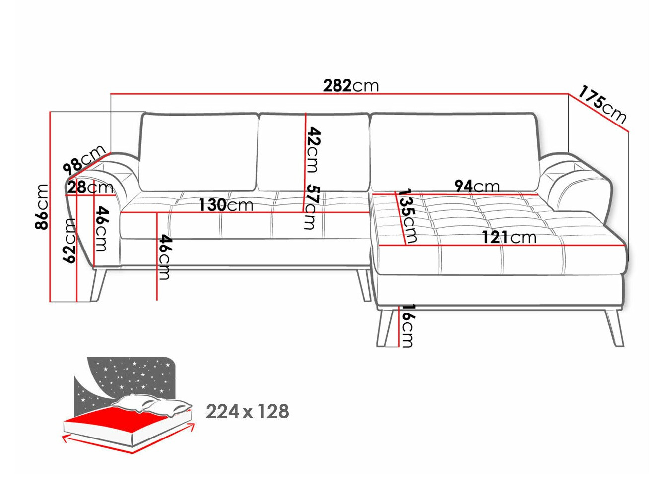 Sofá rinconero Indiana 154 (Evolution 2)