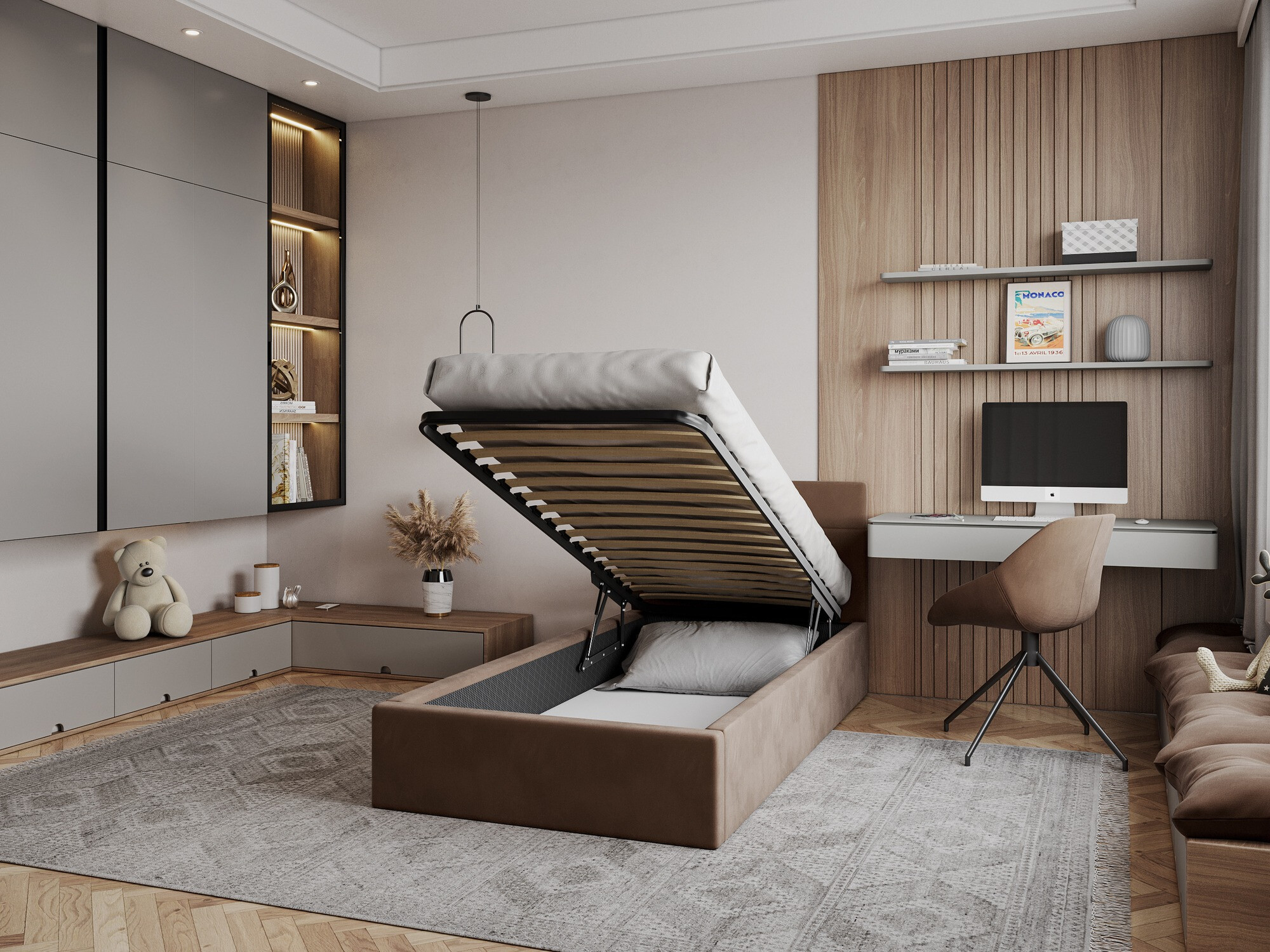 Cama Fairfield 107 (Marrón)