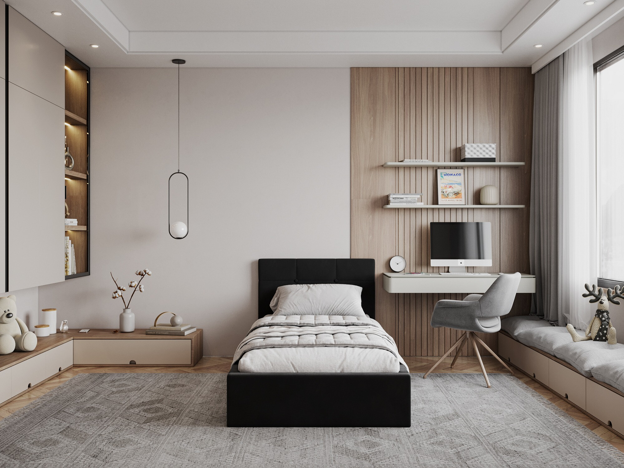 Cama Fairfield 107 (Negro)