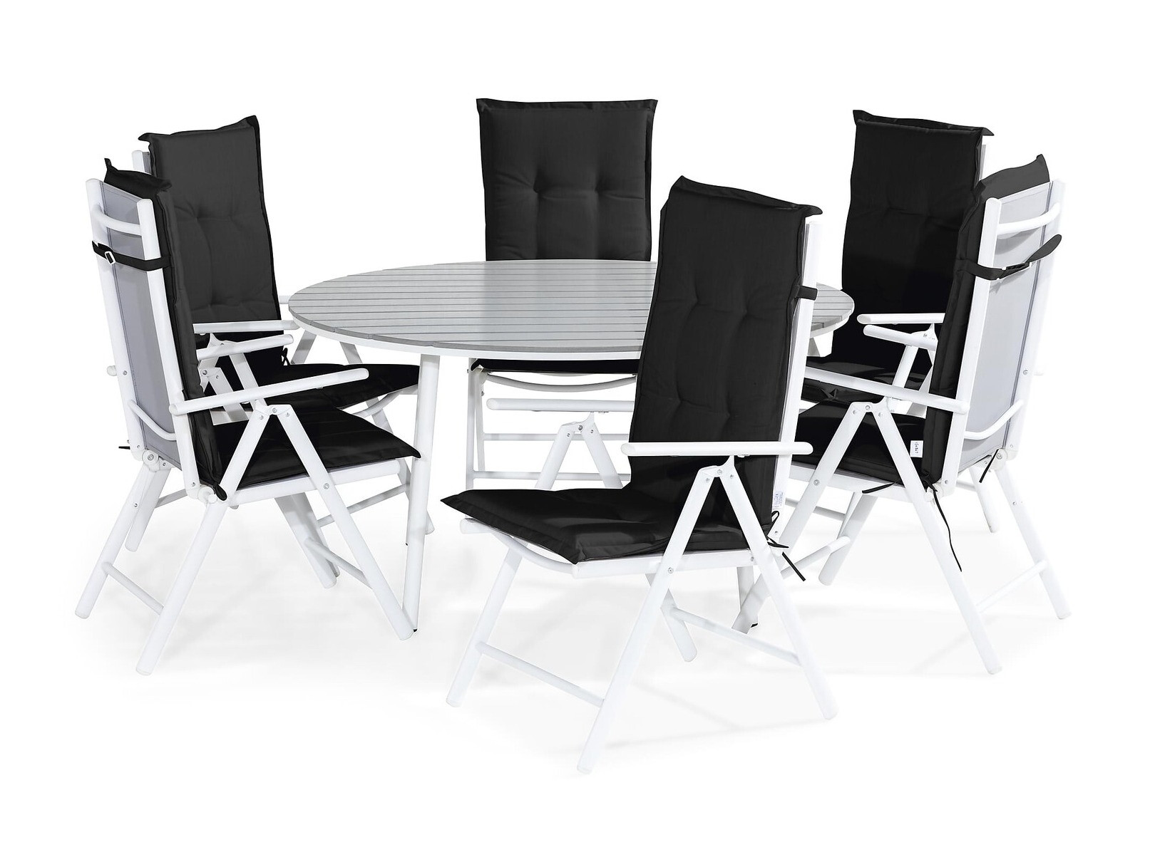Conjunto de mesa y sillas Comfort Garden 1605 (Negro)