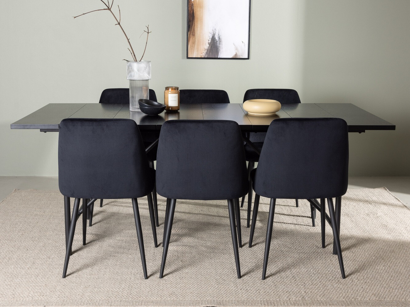 Conjunto de mesas y sillas para comedor Dallas 3960 (Negro)
