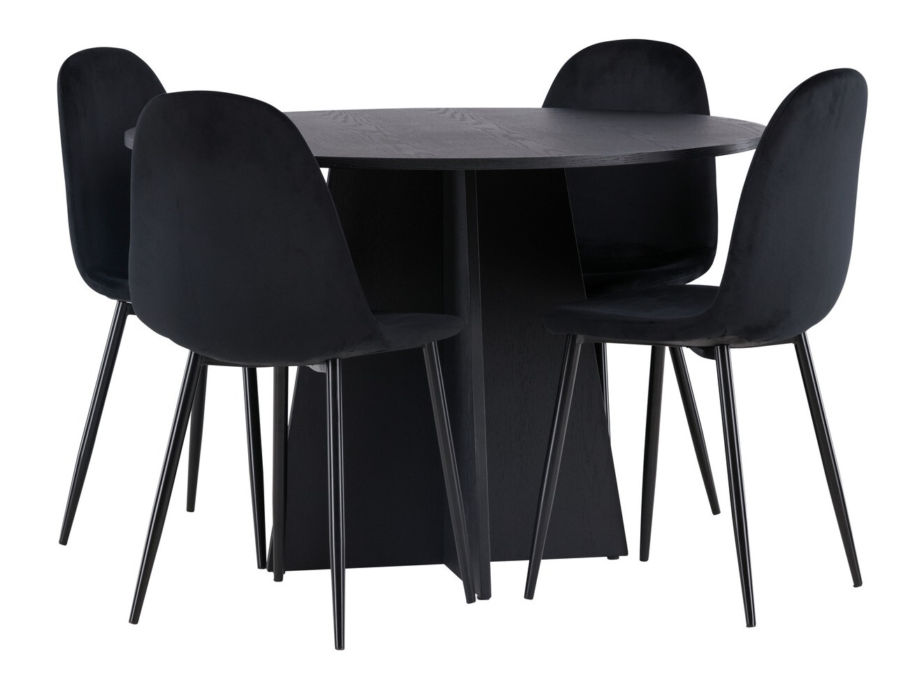 Conjunto de mesas y sillas para comedor Dallas 4008 (Negro)