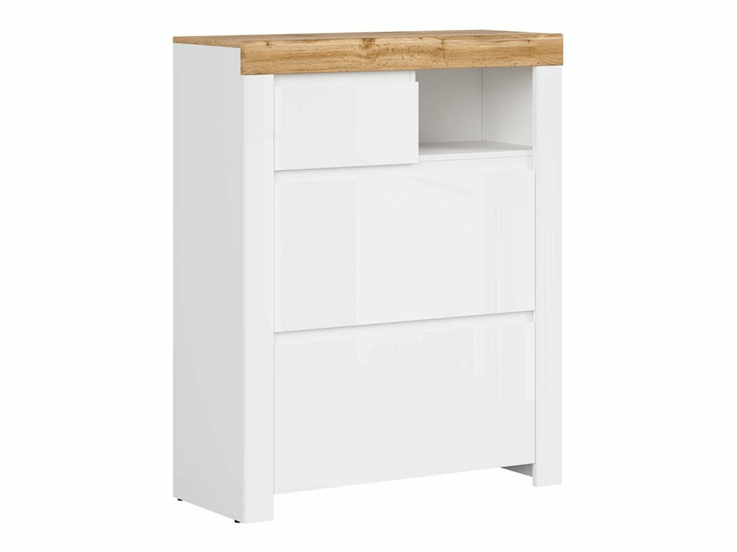 Zapatero Sonsoru 119 (Blanco + Blanco brillante + Roble wotan)