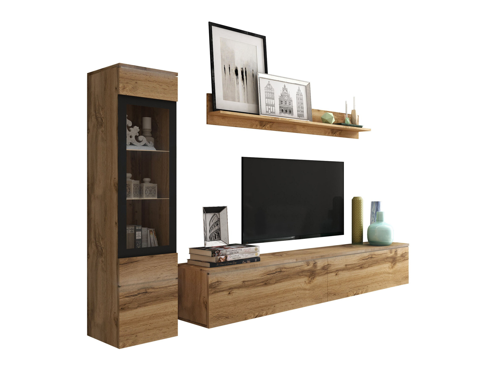 Conjunto de salón Mirfivo 100 (Roble wotan)