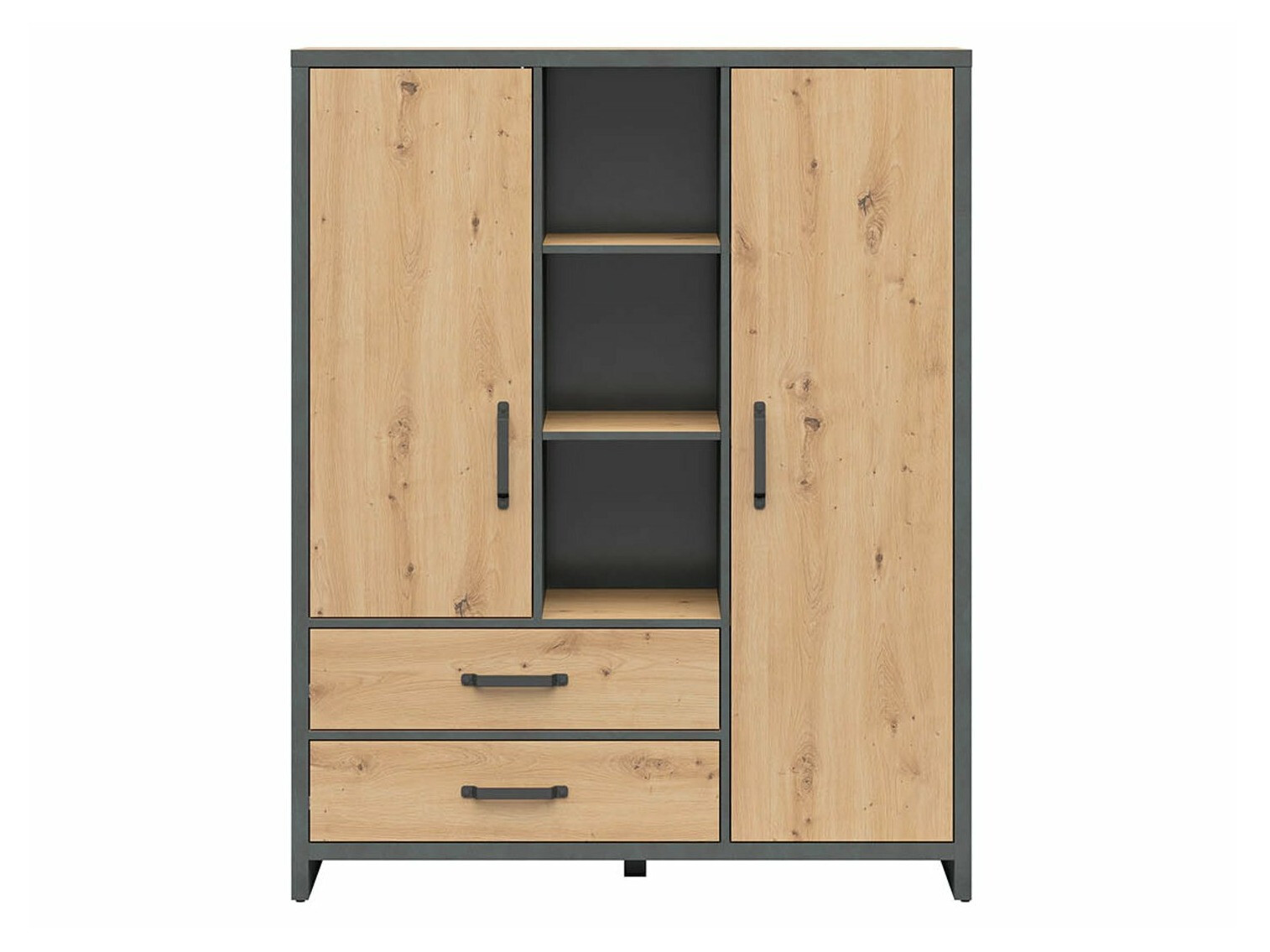 Estantería Belsera 107 (Roble Artisan + Madera gris)