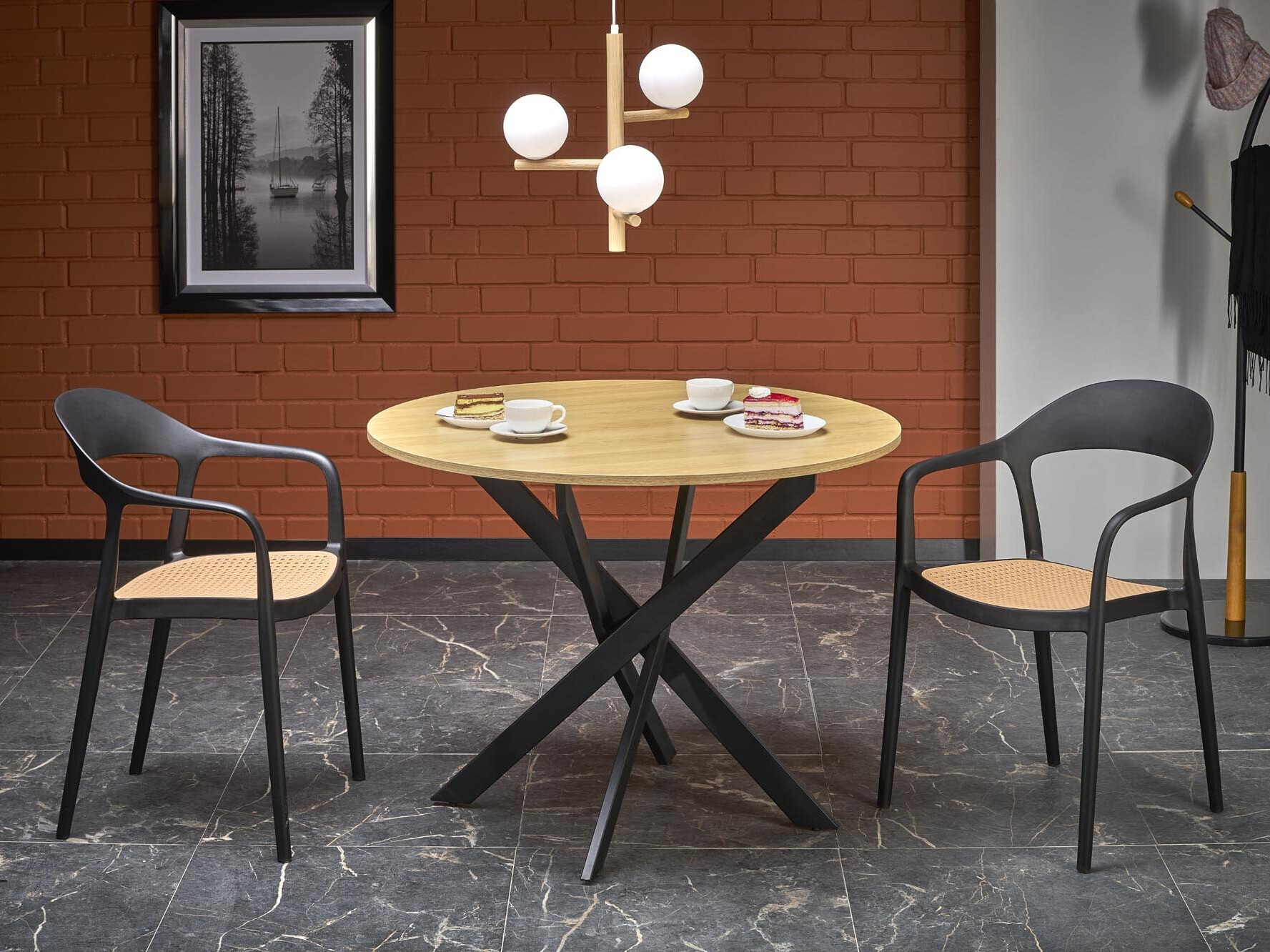 Mesa Houston 1788 (Roble dorado + Negro)
