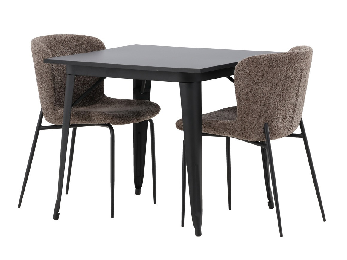 Conjunto de comedor Dallas 3362 (Marrón + Negro)