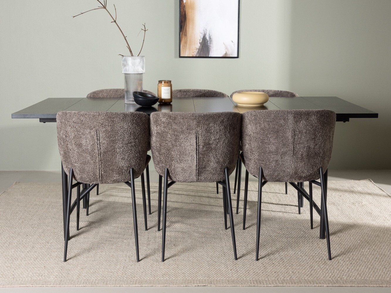 Conjunto de comedor Dallas 4192 (Marrón + Negro)