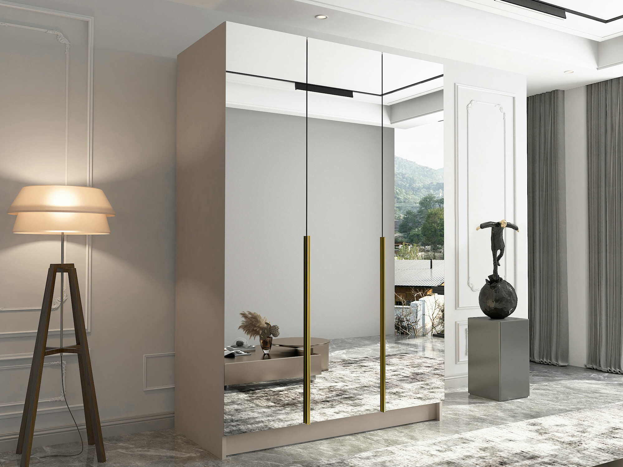 Armario Closico 196 (Cachemira + Dorado)