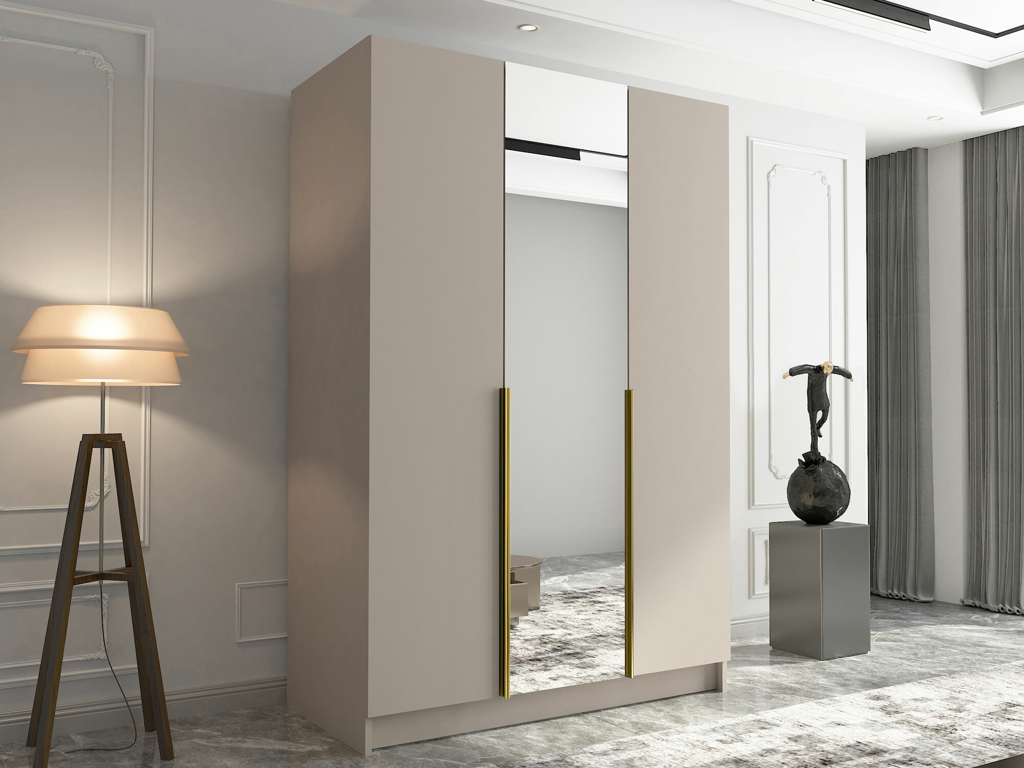 Armario Closico 197 (Cachemira + Dorado)