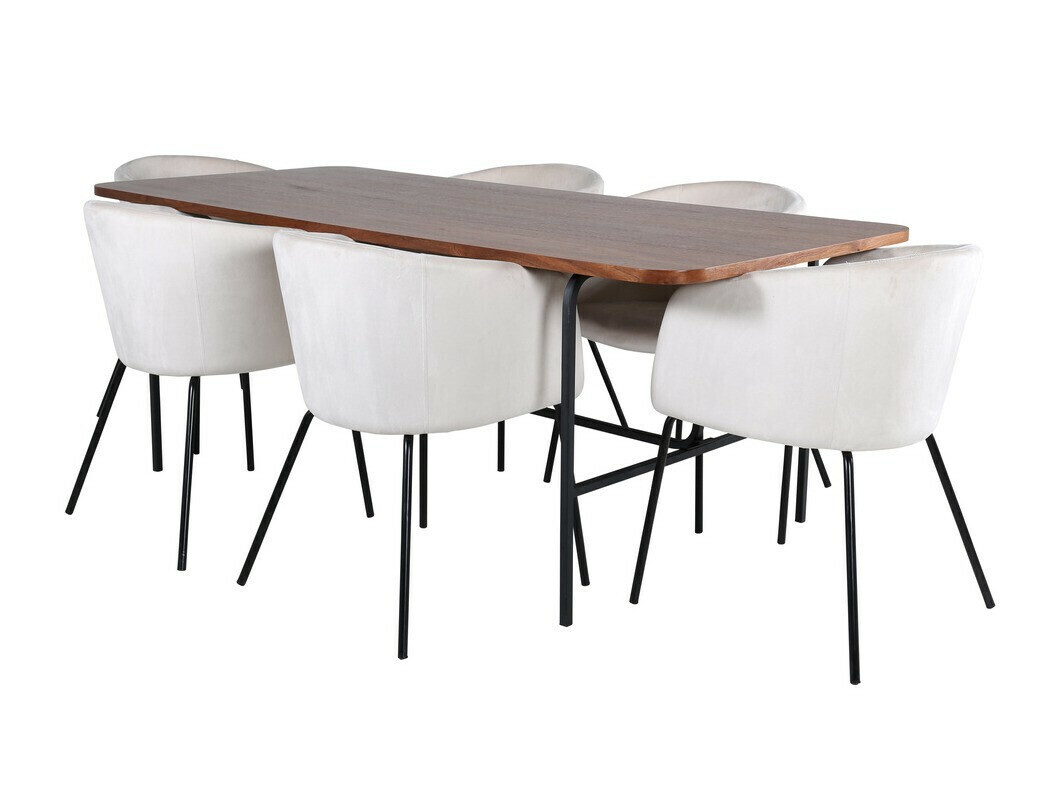Conjunto de comedor Dallas 2793 (Crema + Negro)