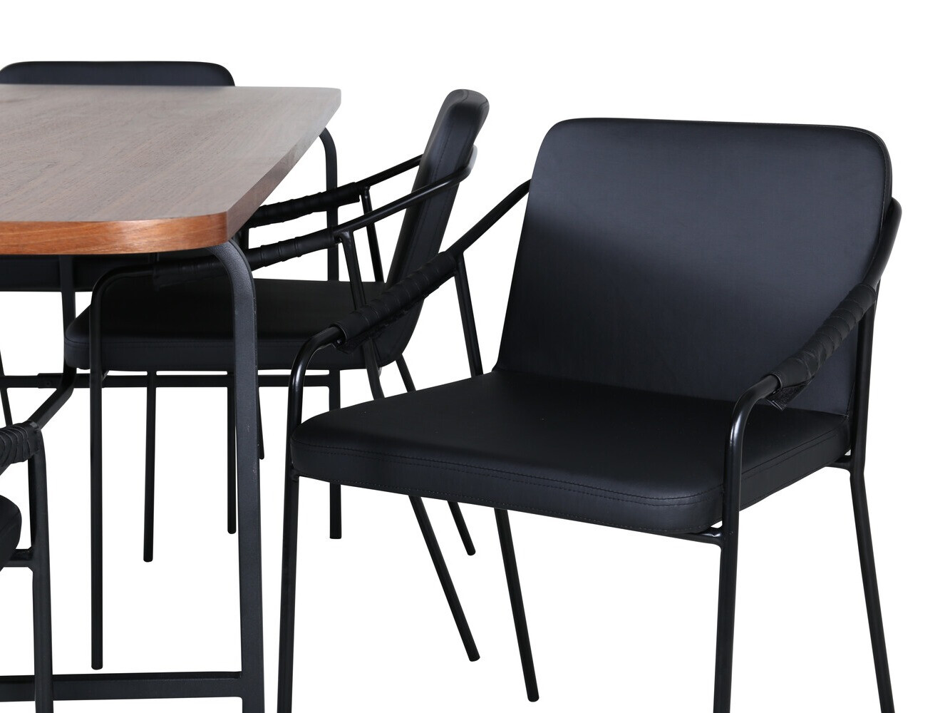 Conjunto de comedor Dallas 2797 (Nogal + Negro)