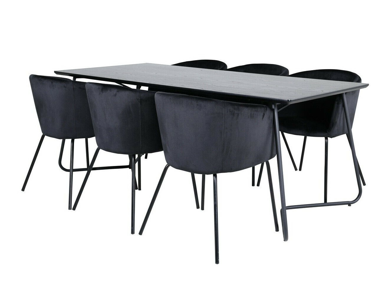 Conjunto de mesas y sillas para comedor Dallas 2569 (Negro)