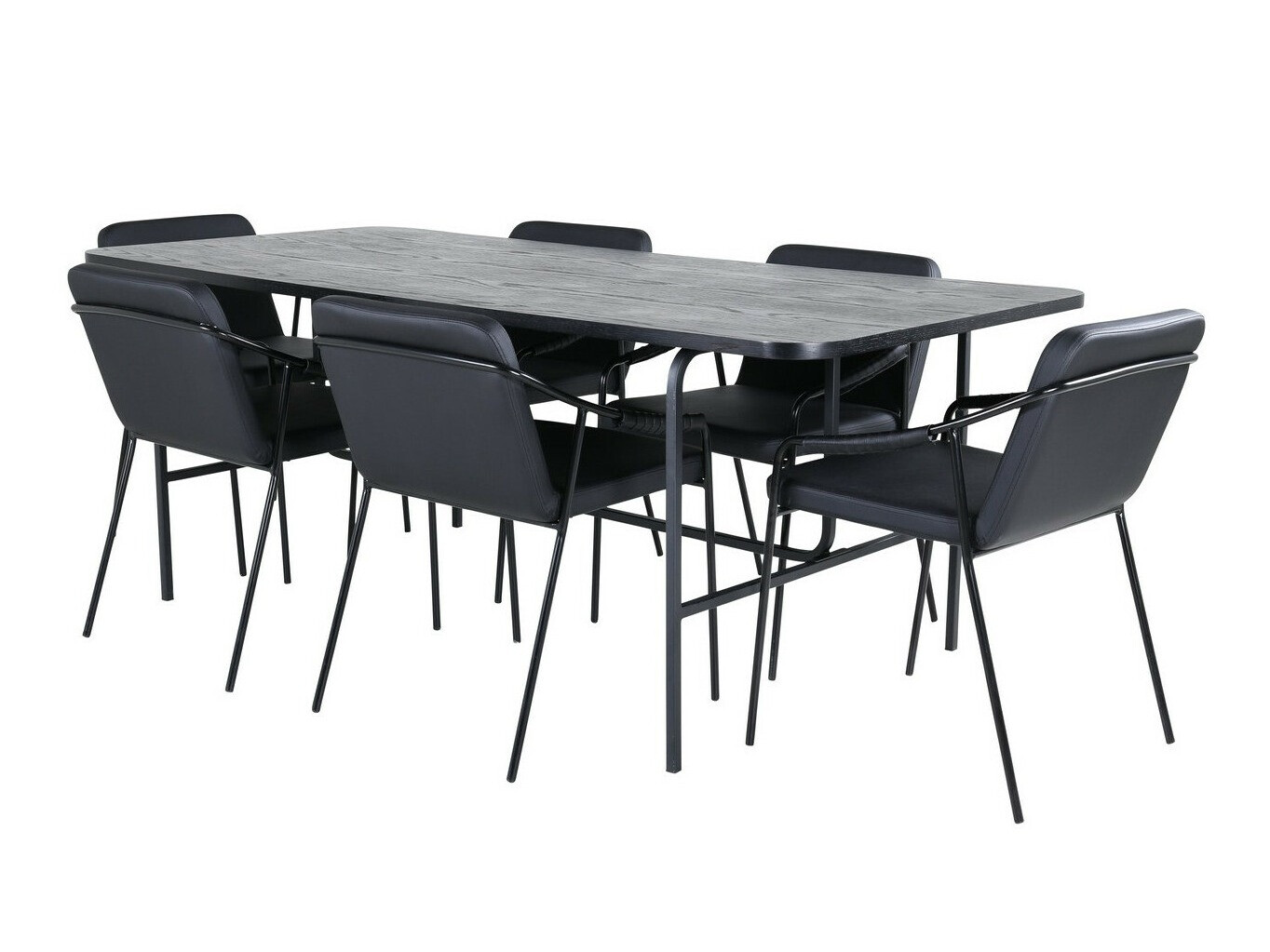 Conjunto de mesas y sillas para comedor Dallas 2797 (Negro)