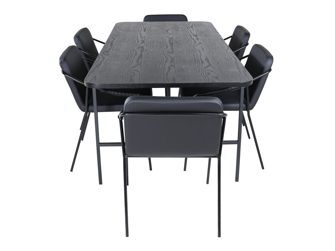 Conjunto de mesas y sillas para comedor Dallas 2797 (Negro)