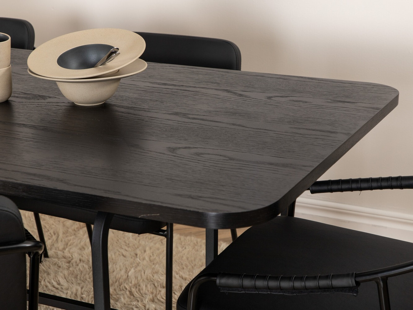Conjunto de mesas y sillas para comedor Dallas 2797 (Negro)