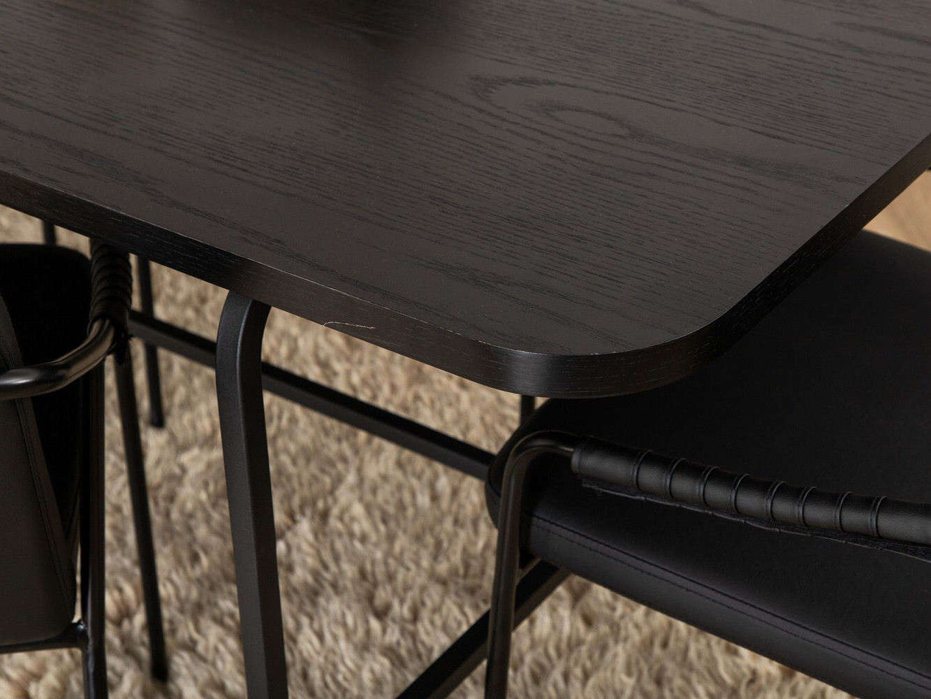 Conjunto de mesas y sillas para comedor Dallas 2797 (Negro)