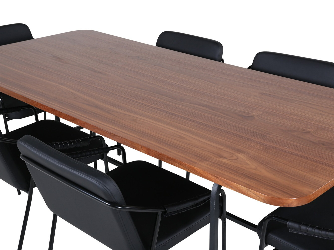 Conjunto de mesas y sillas para comedor Dallas 2797 (Nogal + Negro)