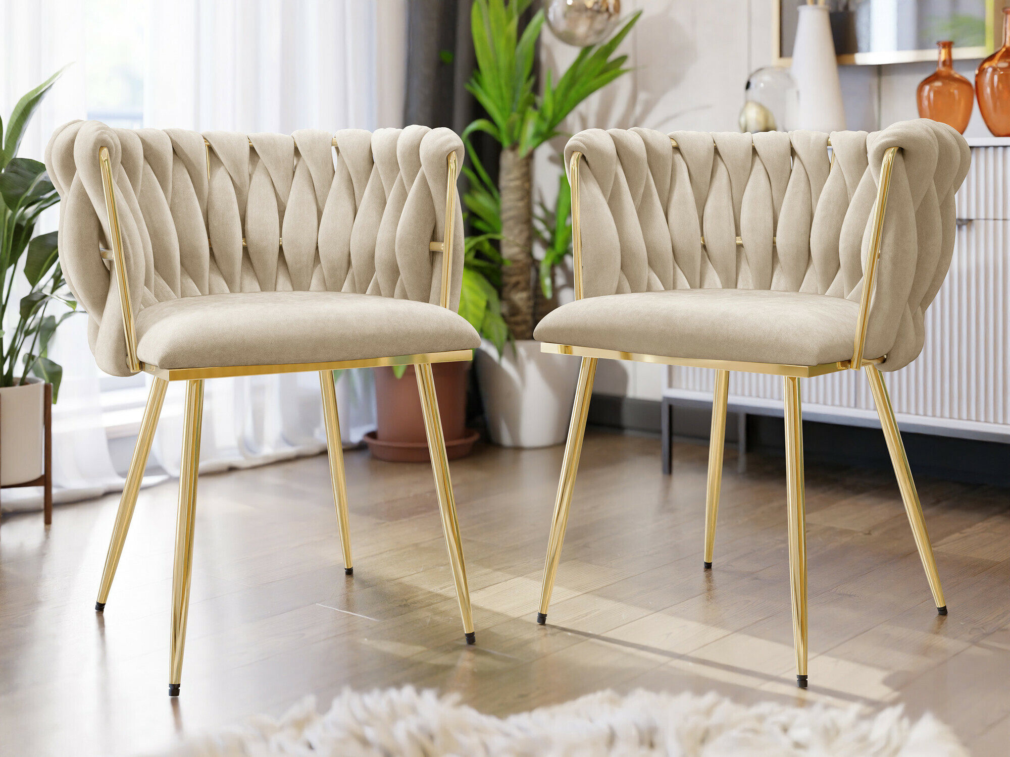 Silla Comfivo 434 (Dorado + Beige)