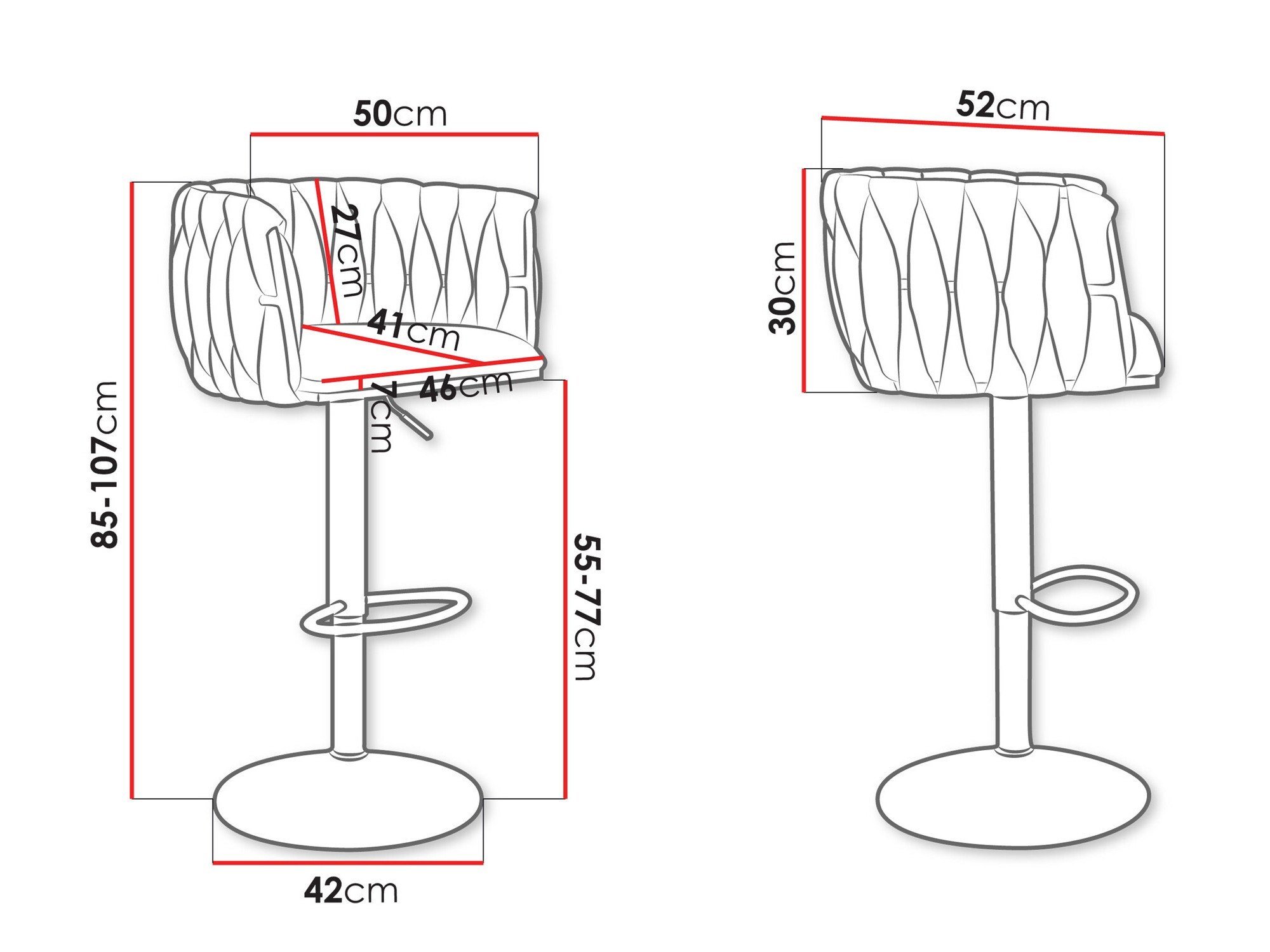 Silla de barra Comfivo Hilaritas IV (Dorado + Beige)
