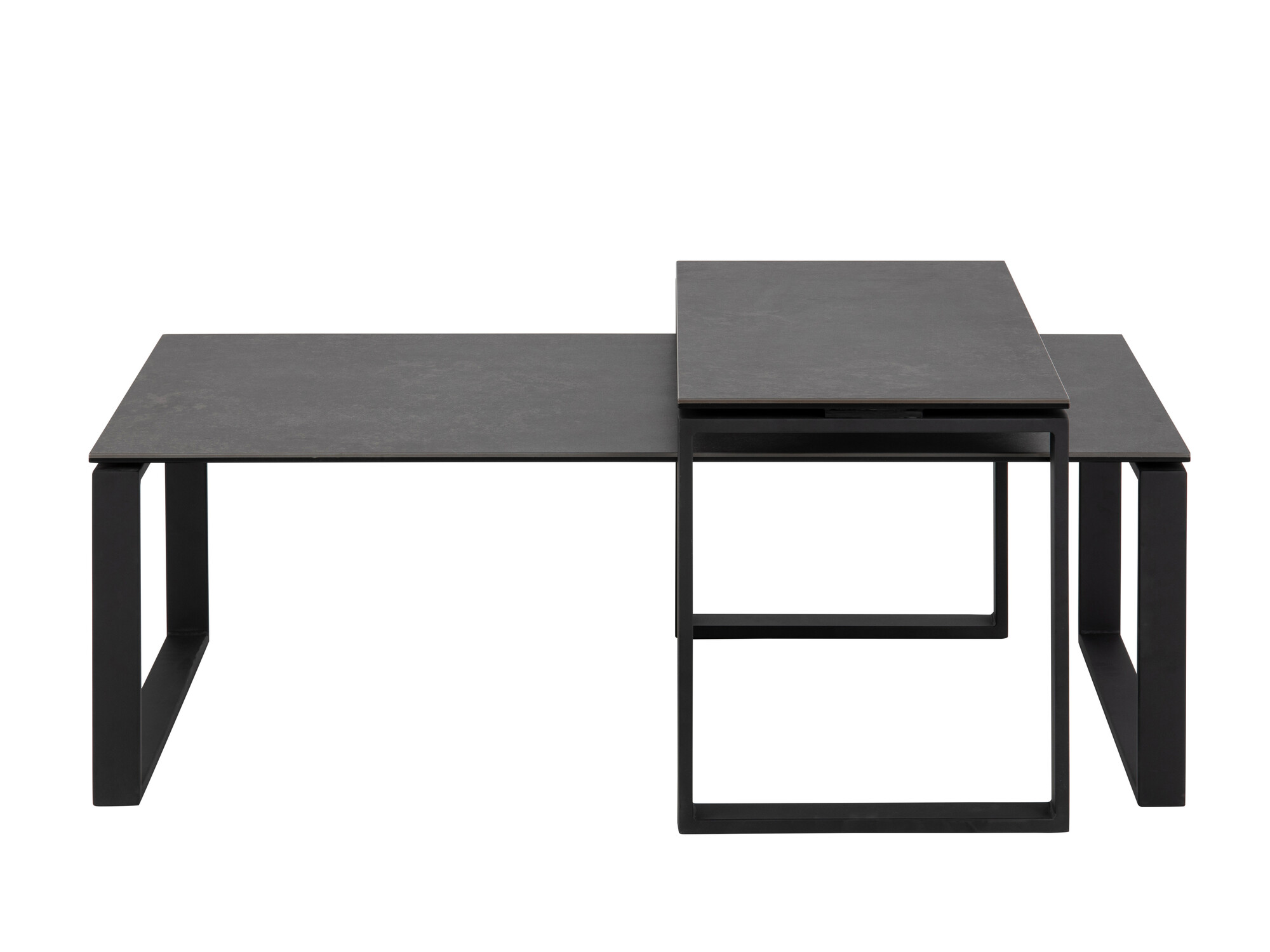 Conjunto mesa de centro Norsica 421 (Gris oscuro + Negro)