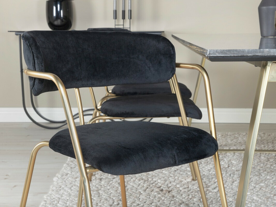 Silla Dallas 108 (Negro + Latón)