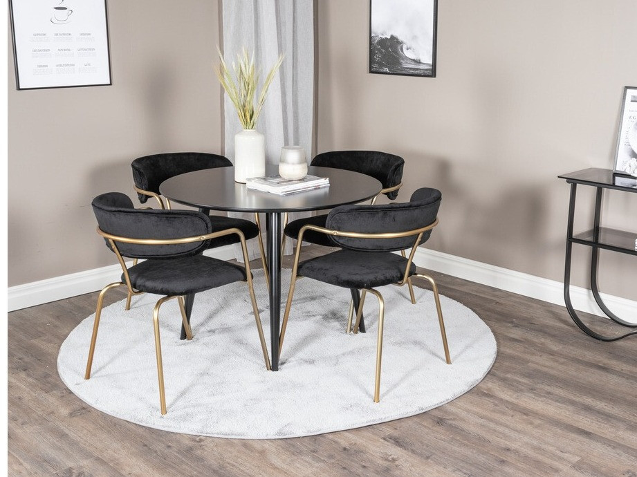 Silla Dallas 108 (Negro + Latón)