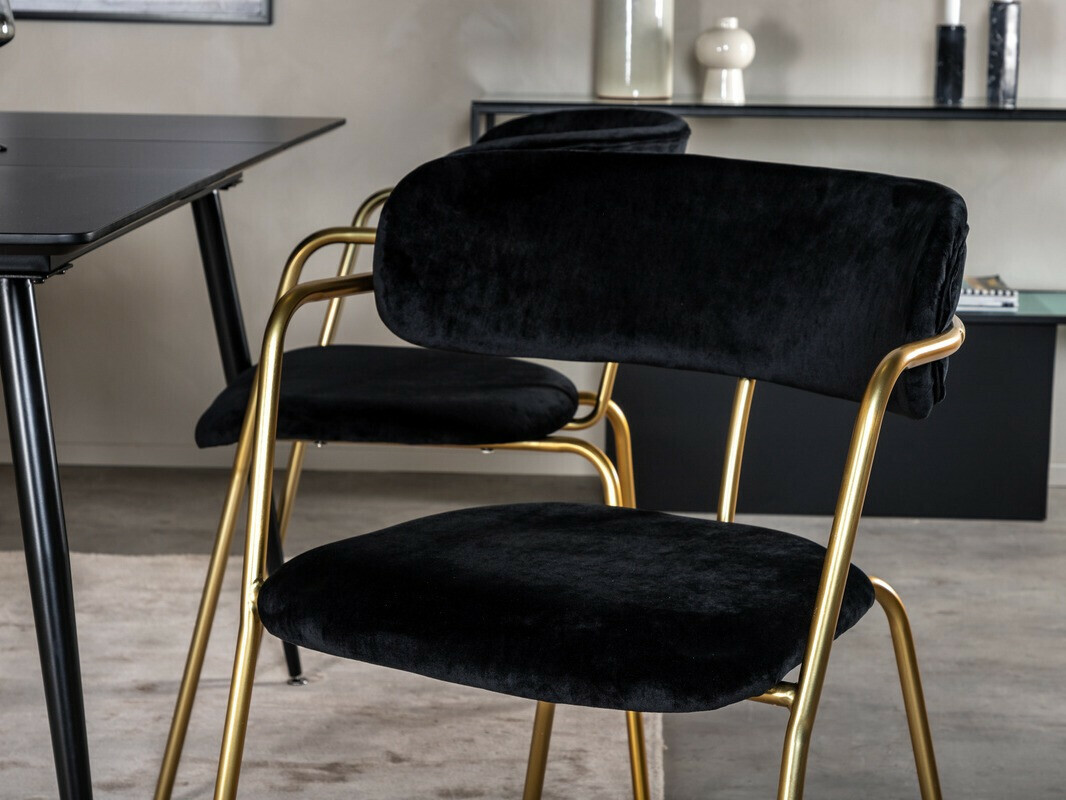 Silla Dallas 108 (Negro + Latón)