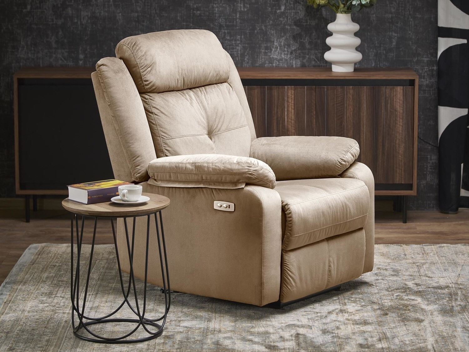 Sillón reclinable Houston 1781 (Beige)