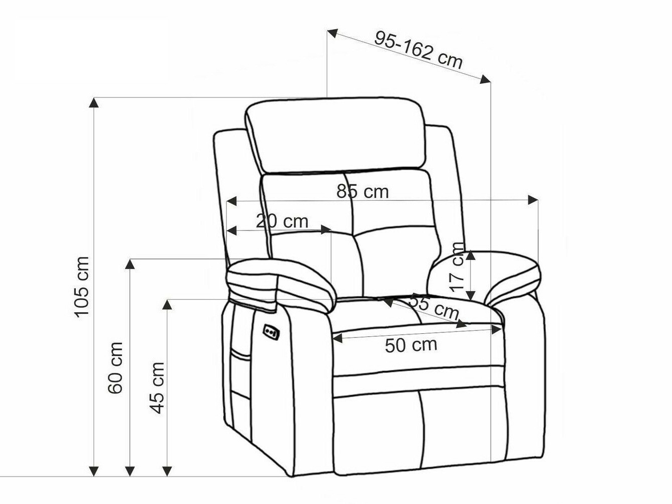 Sillón reclinable Houston 1781 (Beige)