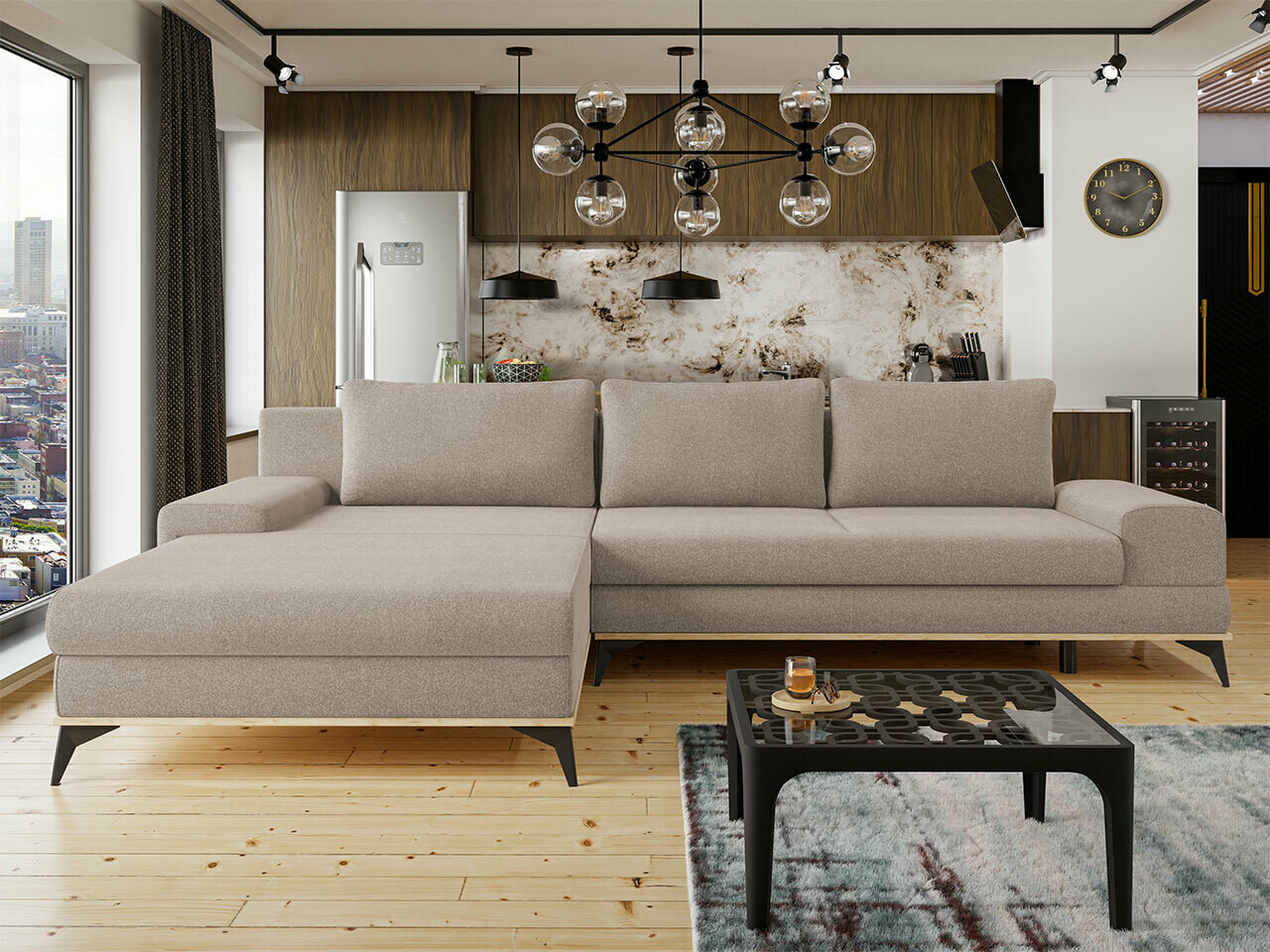 Sofá rinconero Lincoln 136 (Soro 13)