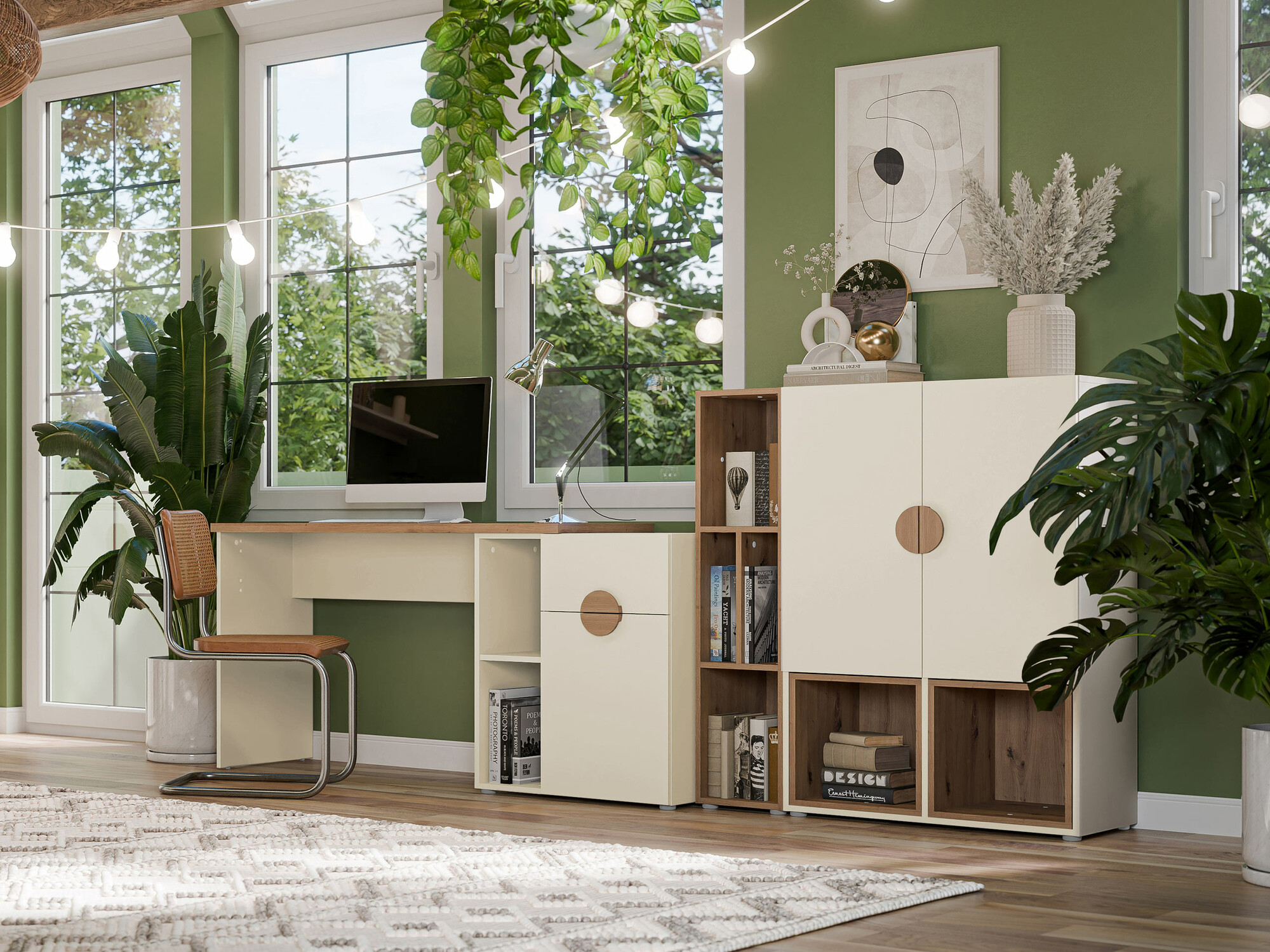 Aparador Morsoru 105 (Beige + Roble Artisan)