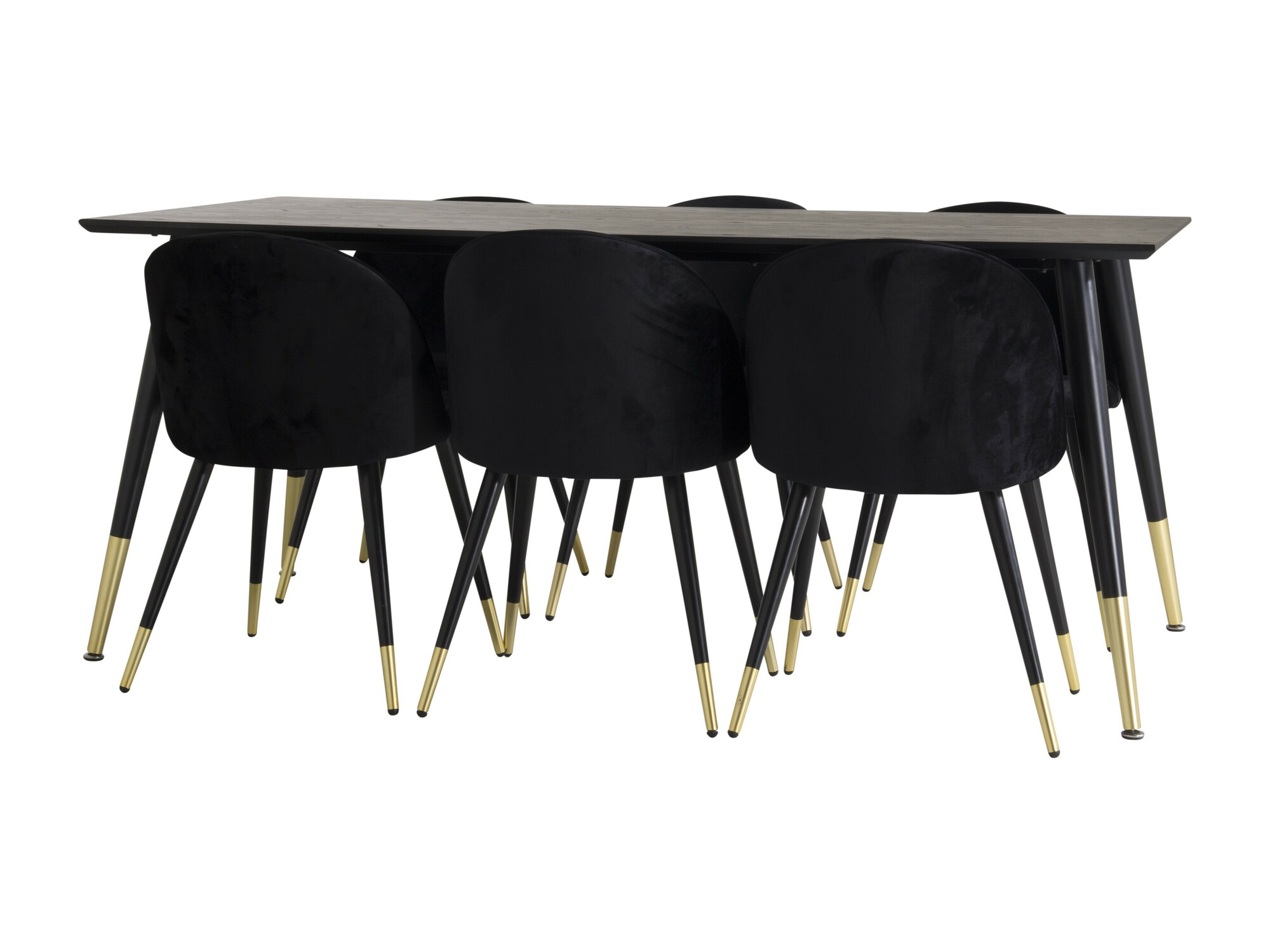 Conjunto de mesas y sillas para comedor Dallas 346 (Negro)