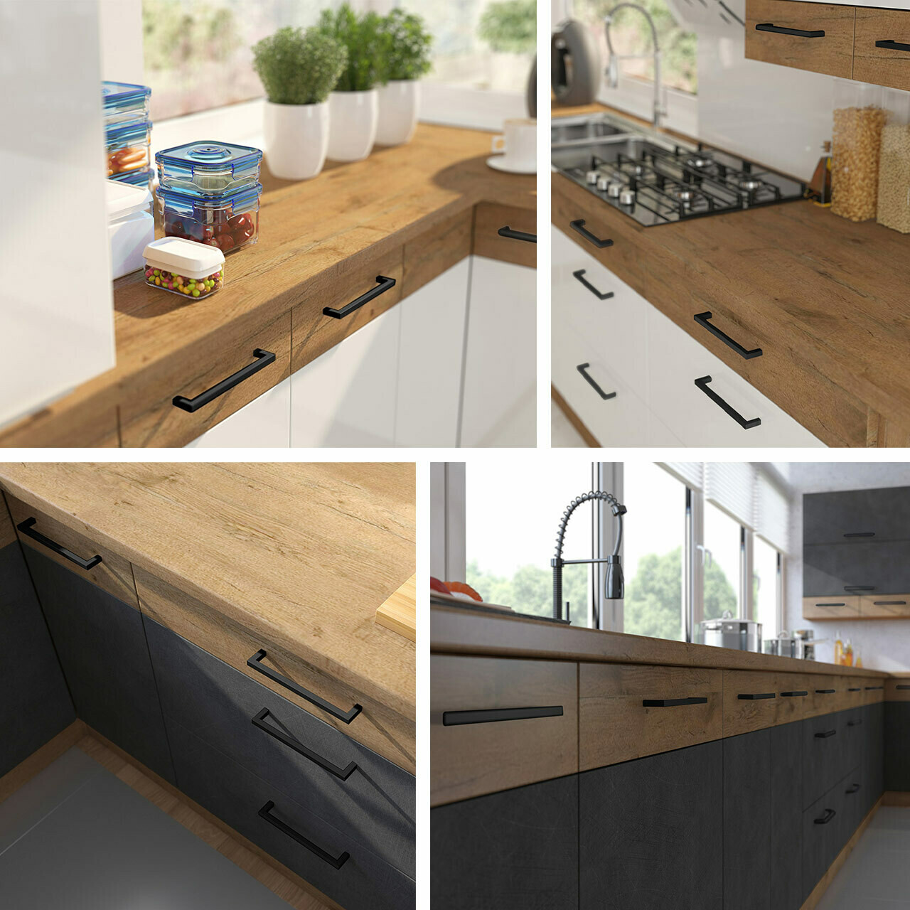 Conjunto de cocina modular Wood Dark 129