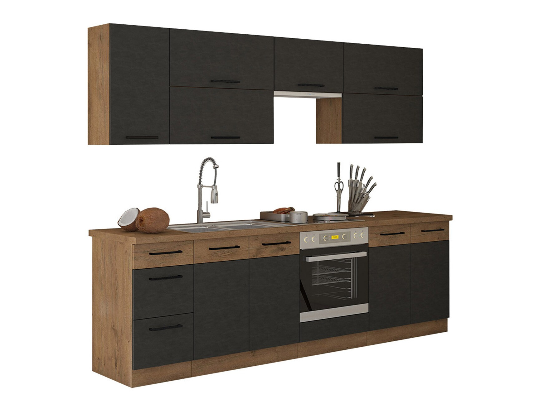 Conjunto de cocina modular Wood Grey 135