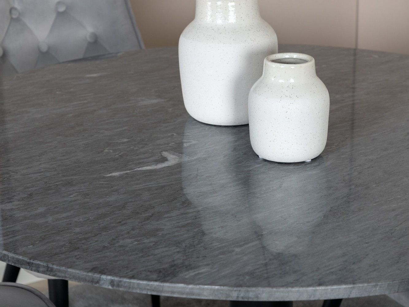 Conjunto de comedor Dallas 2671 (Gris + Negro)