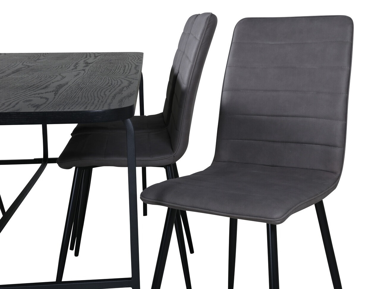 Conjunto de comedor Dallas 2768 (Gris + Negro)